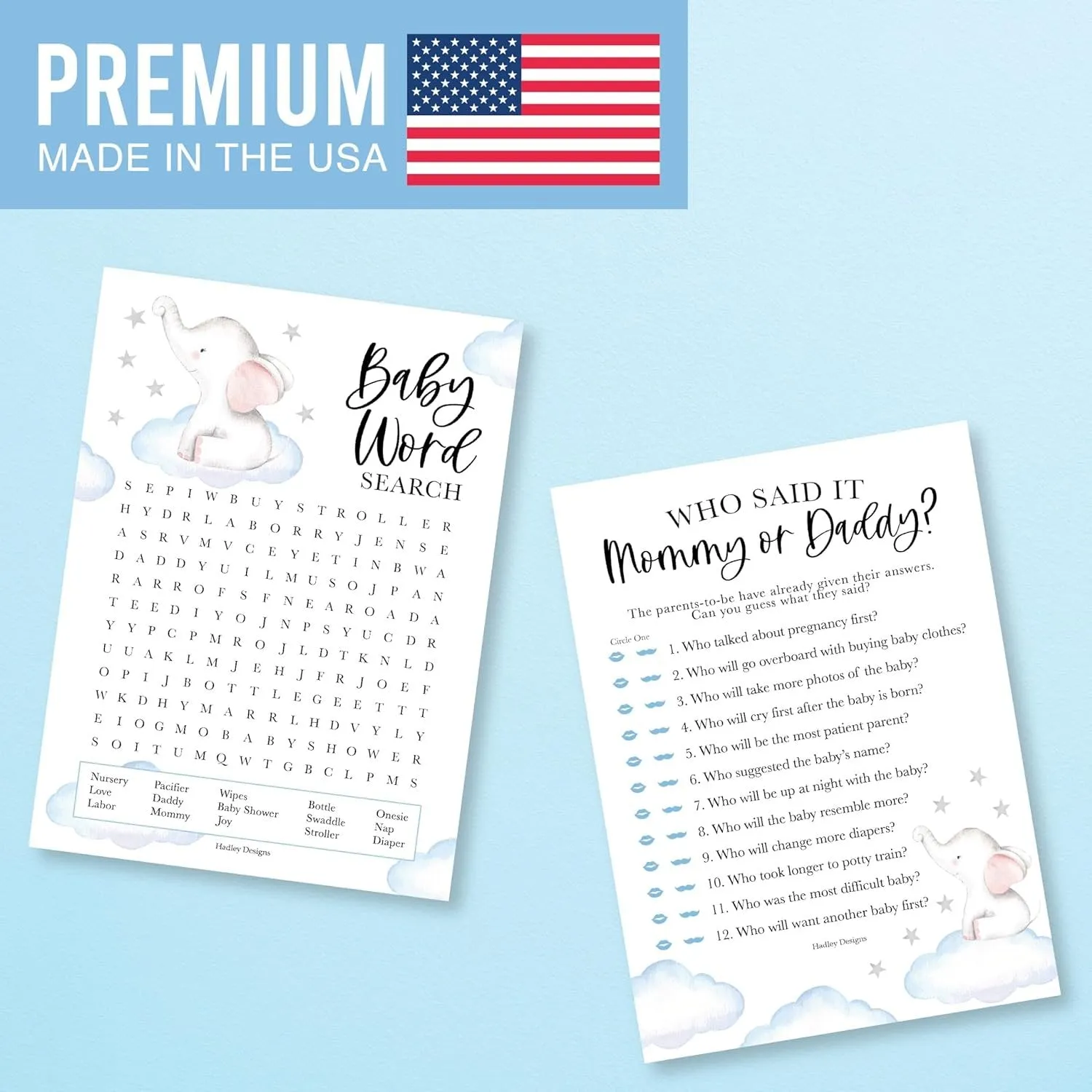 20 Elephant Baby Shower Games Boy - Hilarious Baby Shower Games For Boy, Guess Who Mommy Or Daddy Baby Shower Game, Baby Games For Baby Shower Word Search Game, Baby Shower Boy Baby Shower Games Funny