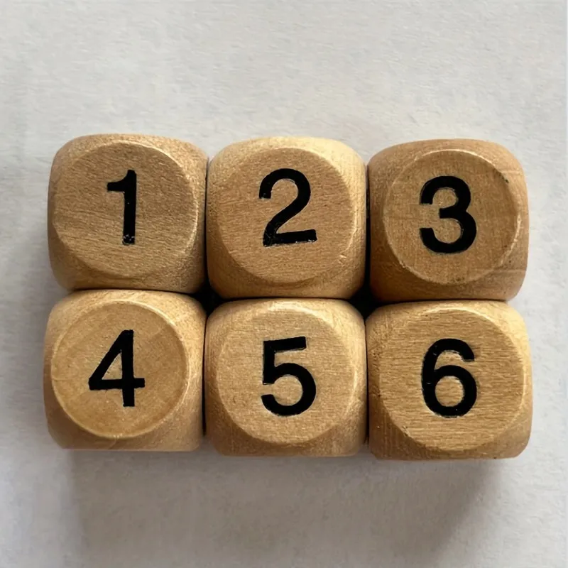 20mm Wooden Dice Set for Party Games  More