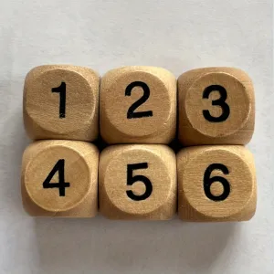 20mm Wooden Dice Set for Party Games  More