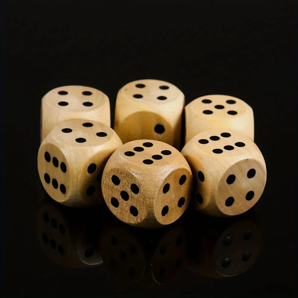 20mm Wooden Dice Set for Party Games  More