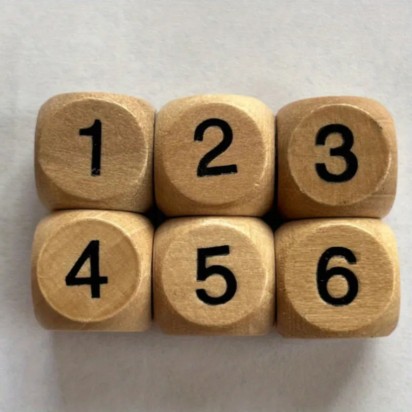 20mm Wooden Dice Set for Party Games  More