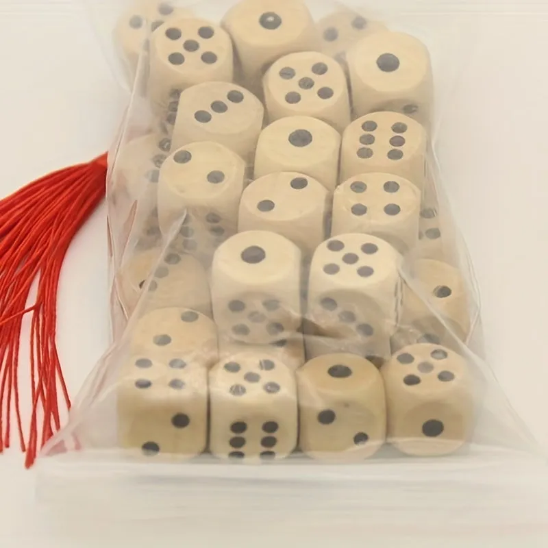 20mm Wooden Dice Set for Party Games  More