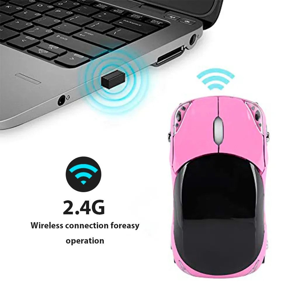 2.4G Wireless Car Mouse Portable 1600Dpi Mini Gaming Mouse For Laptops