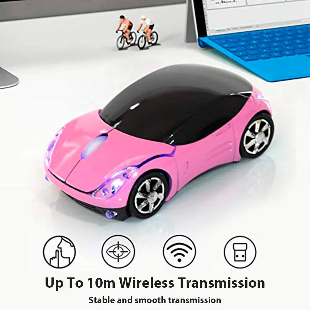 2.4G Wireless Car Mouse Portable 1600Dpi Mini Gaming Mouse For Laptops
