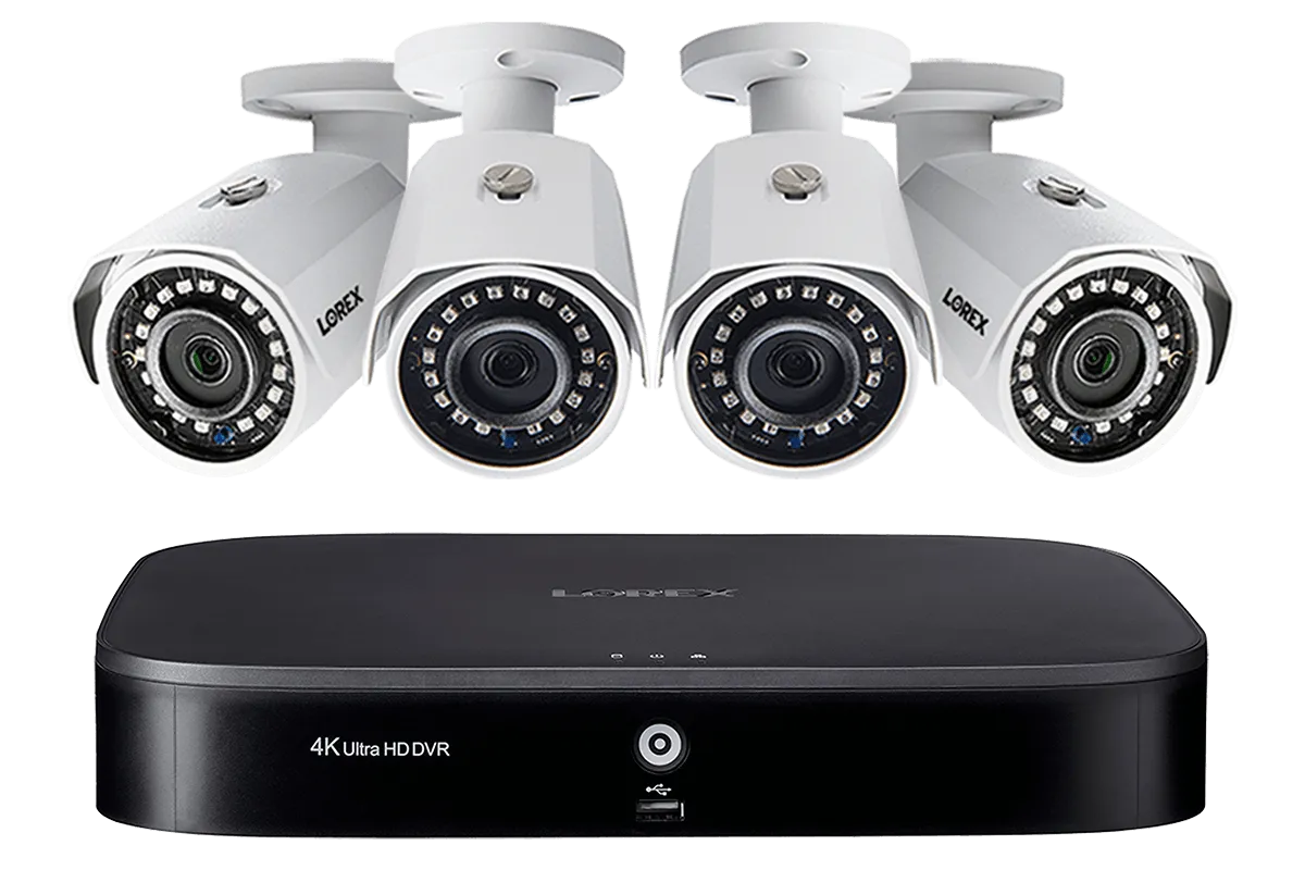 2K Super HD 8-Channel Security System with Four 2K (5MP) Cameras, Advanced Motion Detection and Smart Home Voice Control