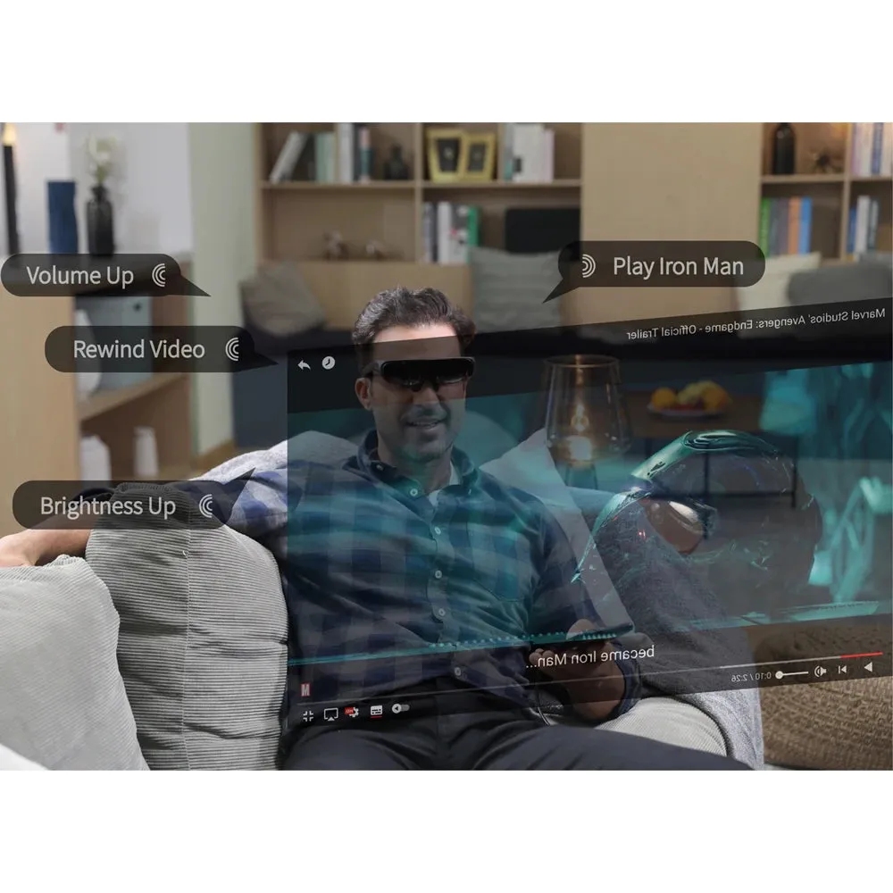 3D Pocket VR Smart AR Glasses 120" Screen 1080P OLED Dual Display 43°FoV 55PPD Home Game Viewing Device Glasses