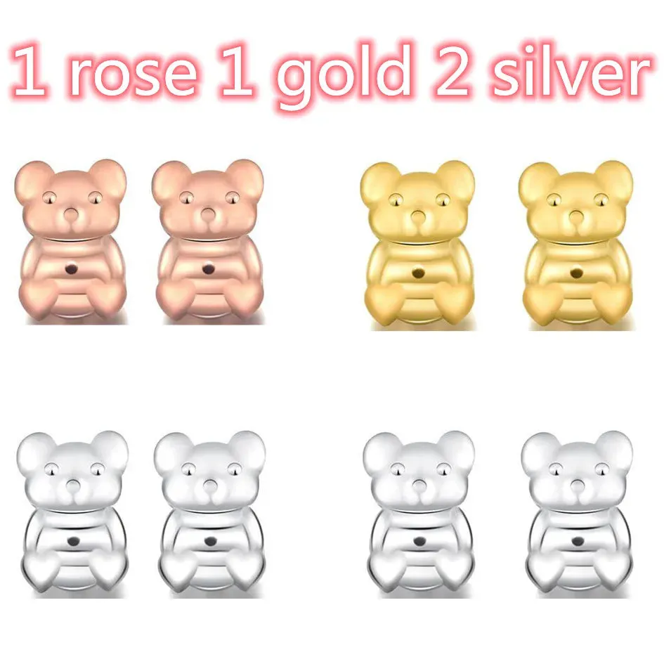 Adjustable Love Heart Stud Earring Lifts - Ear Lobe Support for Comfortable Wear M2082