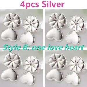Adjustable Love Heart Stud Earring Lifts - Ear Lobe Support for Comfortable Wear M2082