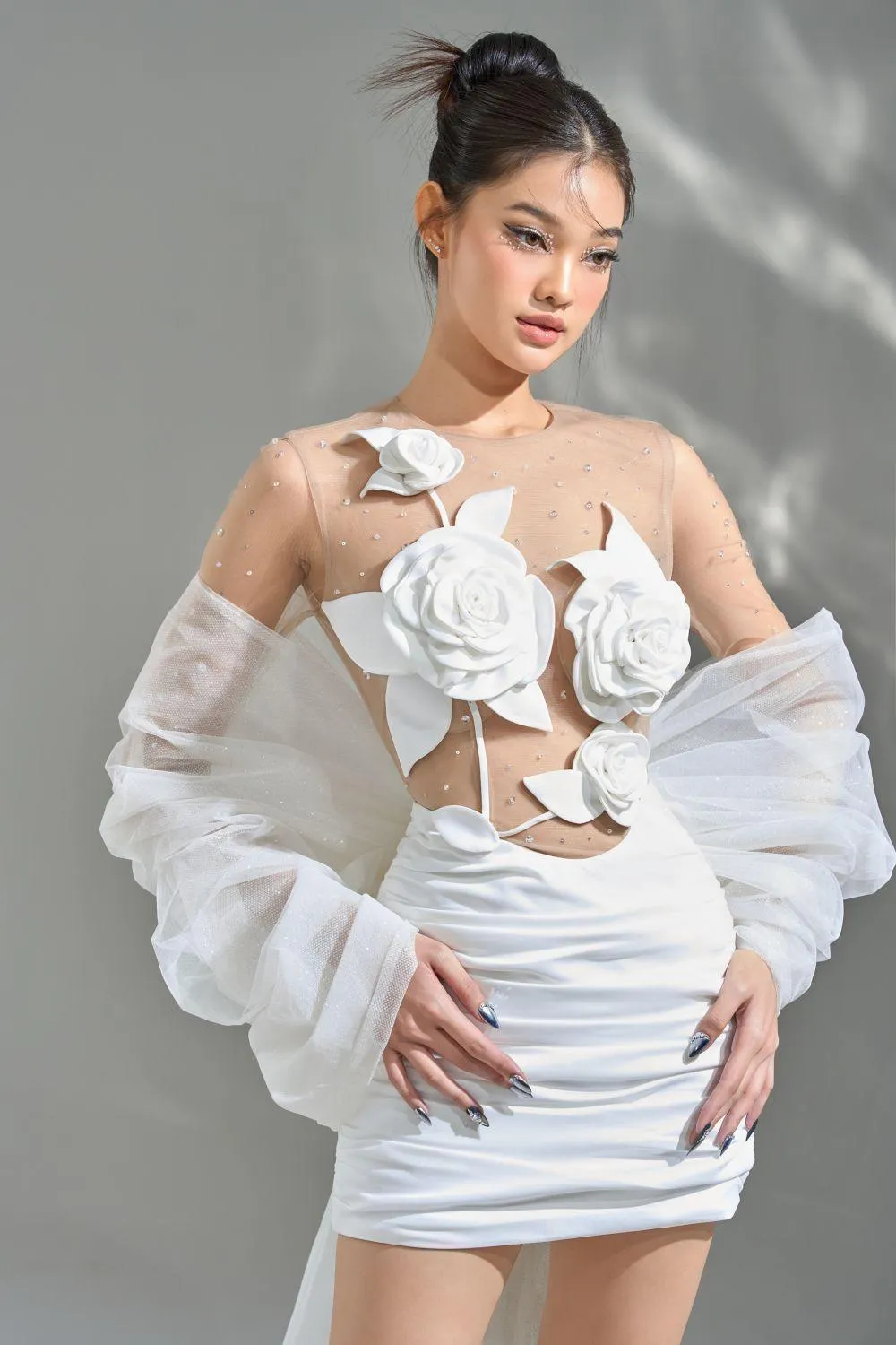 Daisy Flared Bow Mesh Accessories