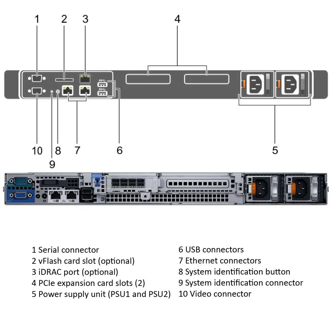 Dell PowerEdge R330 Rack Server Chassis (4x3.5" Cabled) | 4G8T2