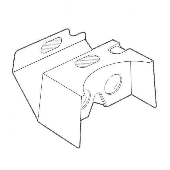 [Discontinued] SainSmart DIY Cardboard Virtual Reality 3D Glasses Box for Google Nexus 4/5 Samsung Phone