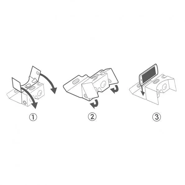 [Discontinued] SainSmart DIY Cardboard Virtual Reality 3D Glasses Box for Google Nexus 4/5 Samsung Phone