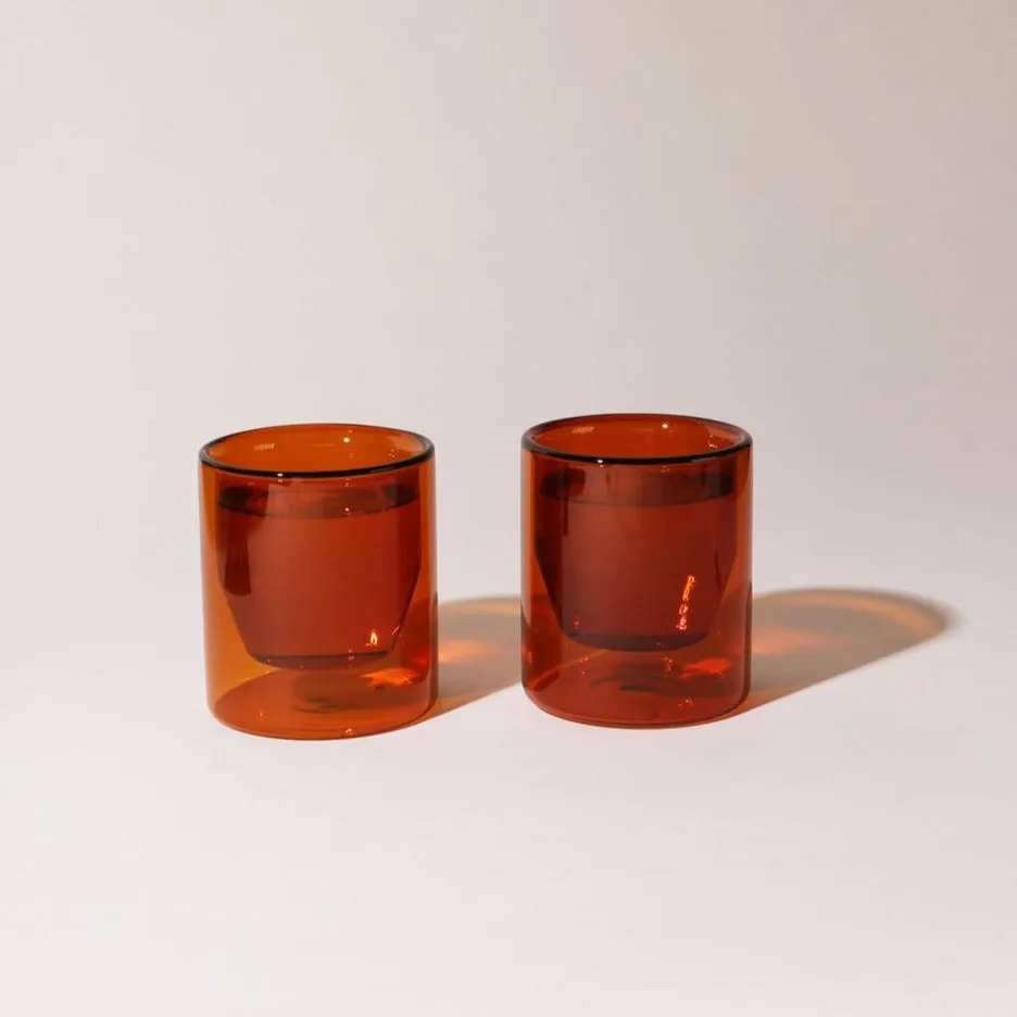 Double Wall 6oz Glasses (Amber)