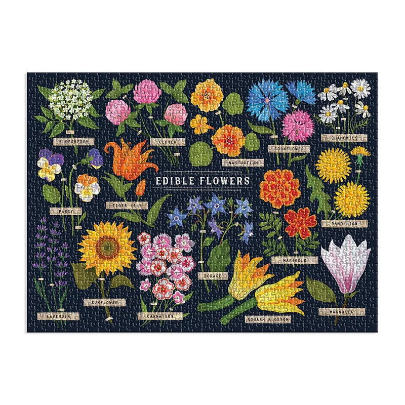 Edible Flower 1000 Piece Jigsaw Puzzle