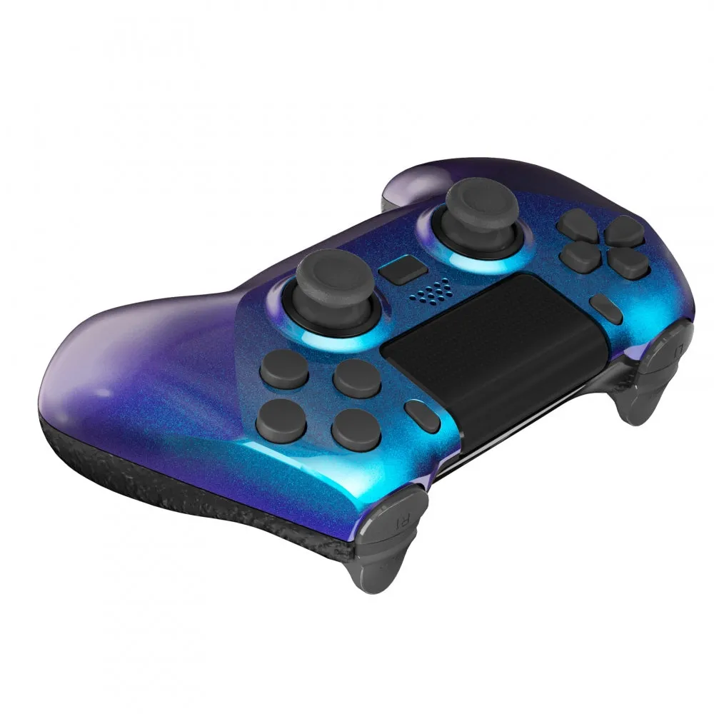 eXtremeRate DECADE Tournament Controller (DTC) Upgrade Kit for PS4 Controller JDM-040/050/055 - Chameleon Purple Blue