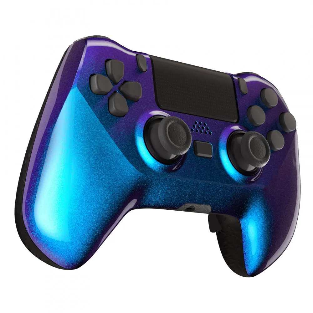 eXtremeRate DECADE Tournament Controller (DTC) Upgrade Kit for PS4 Controller JDM-040/050/055 - Chameleon Purple Blue