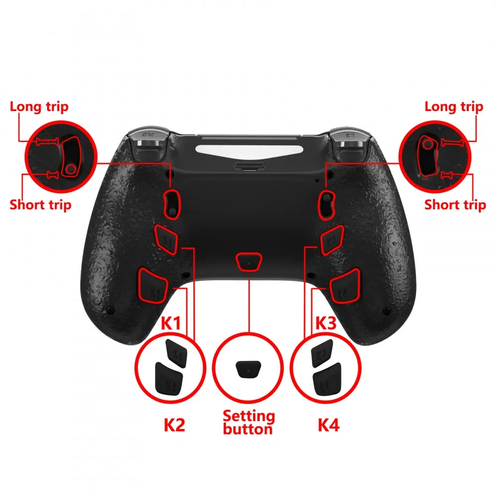 eXtremeRate DECADE Tournament Controller (DTC) Upgrade Kit for PS4 Controller JDM-040/050/055 - Chameleon Purple Blue