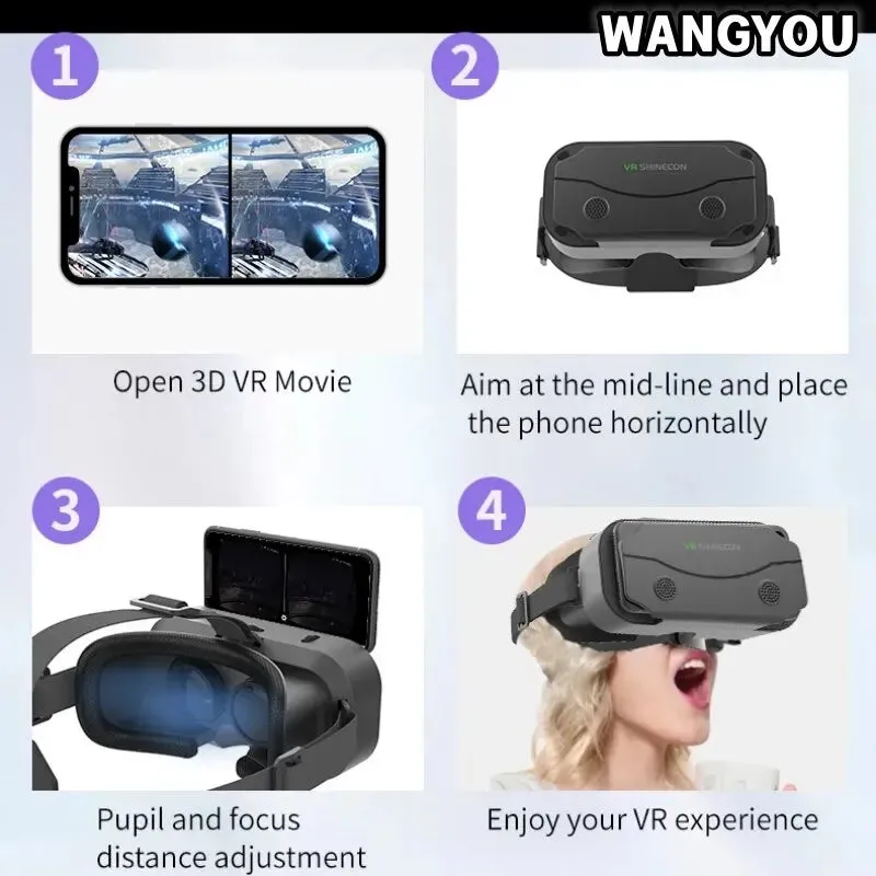 G13 VR Glasses VR Smart Glasses ( With Quality Warranty Card) Headset Smart Glasses Helmet Video Game Binoculars For VR Helmet