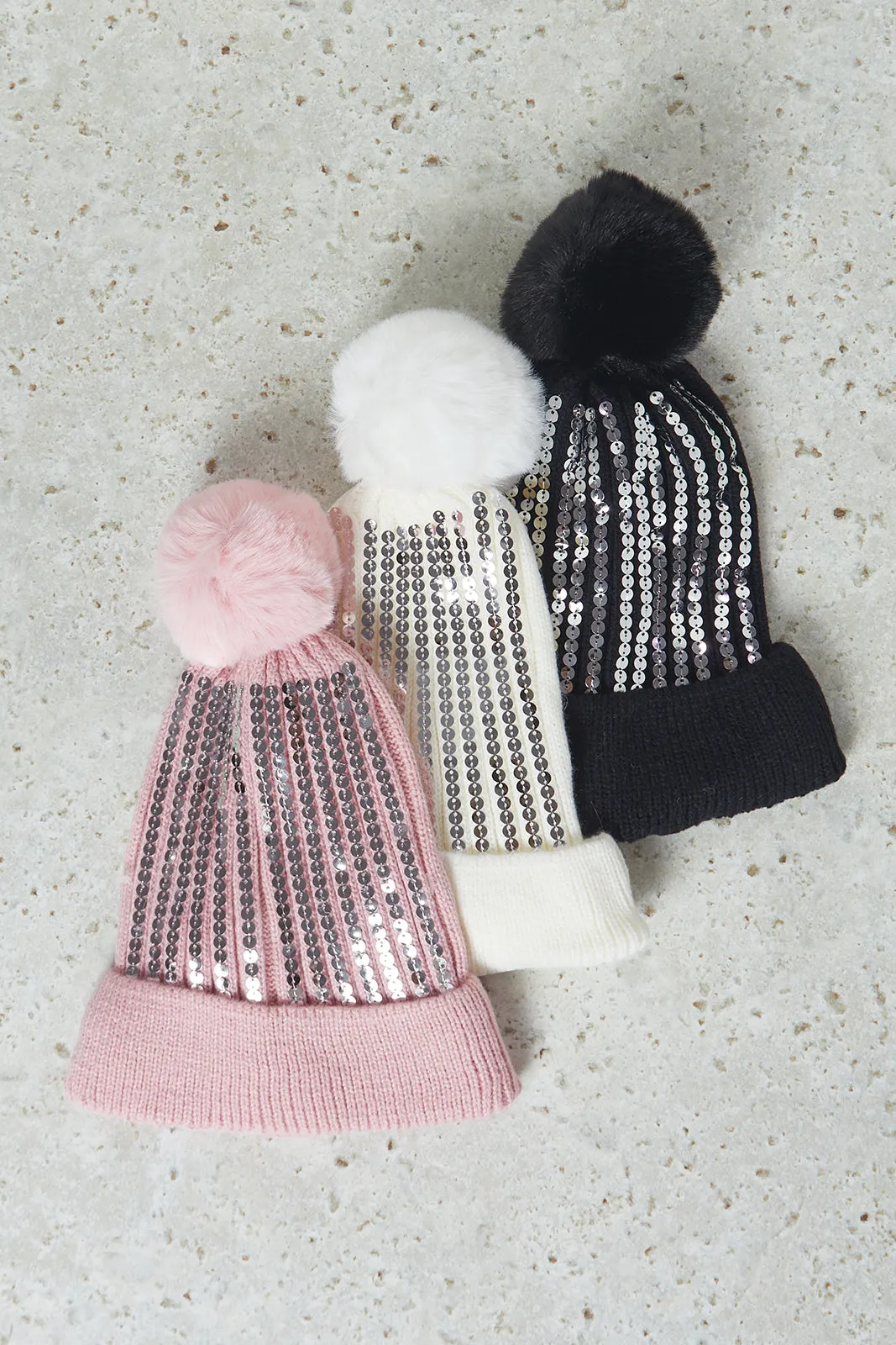 Girls MultiColour Embellished Icecap Set (3 Piece)