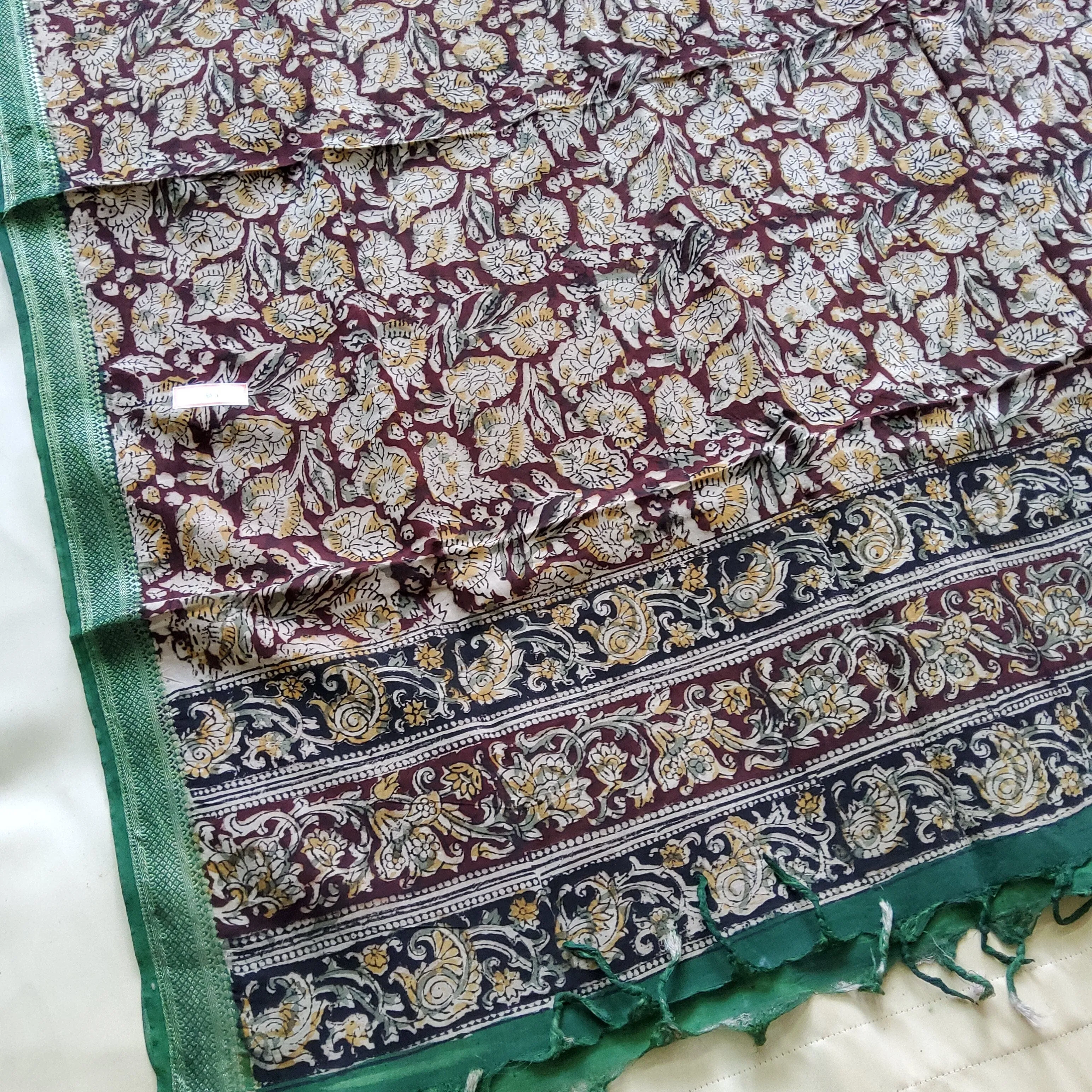 Kalamkari Silk Hand Painted Dupatta