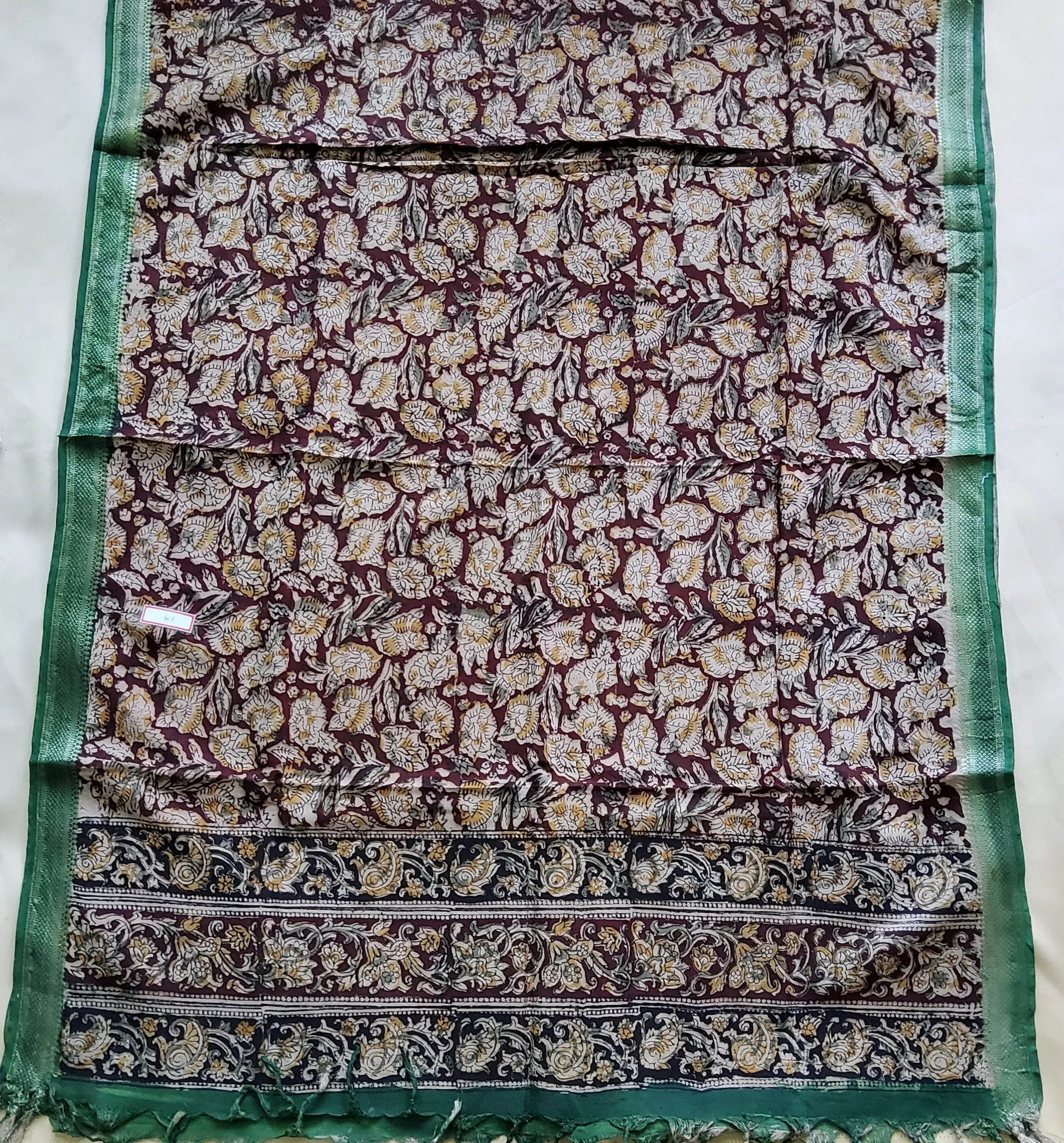 Kalamkari Silk Hand Painted Dupatta