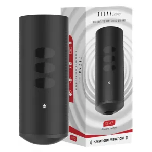 Kiiroo Titan Interactive Vibrating Stroker - Black