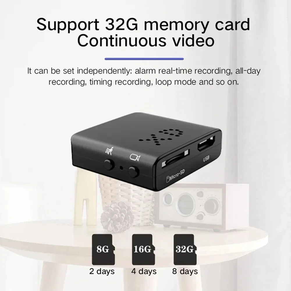 Lenovo XD Full HD 1080p Mini Secret Camera WiFi Night Vision Camera IR-CUT Home Security Camera HD Video Recorder Waterproof