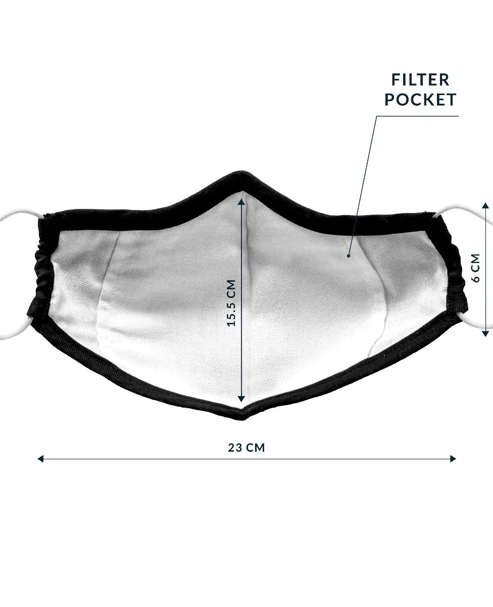 Navy White Star Print Reusable Cotton Face Mask