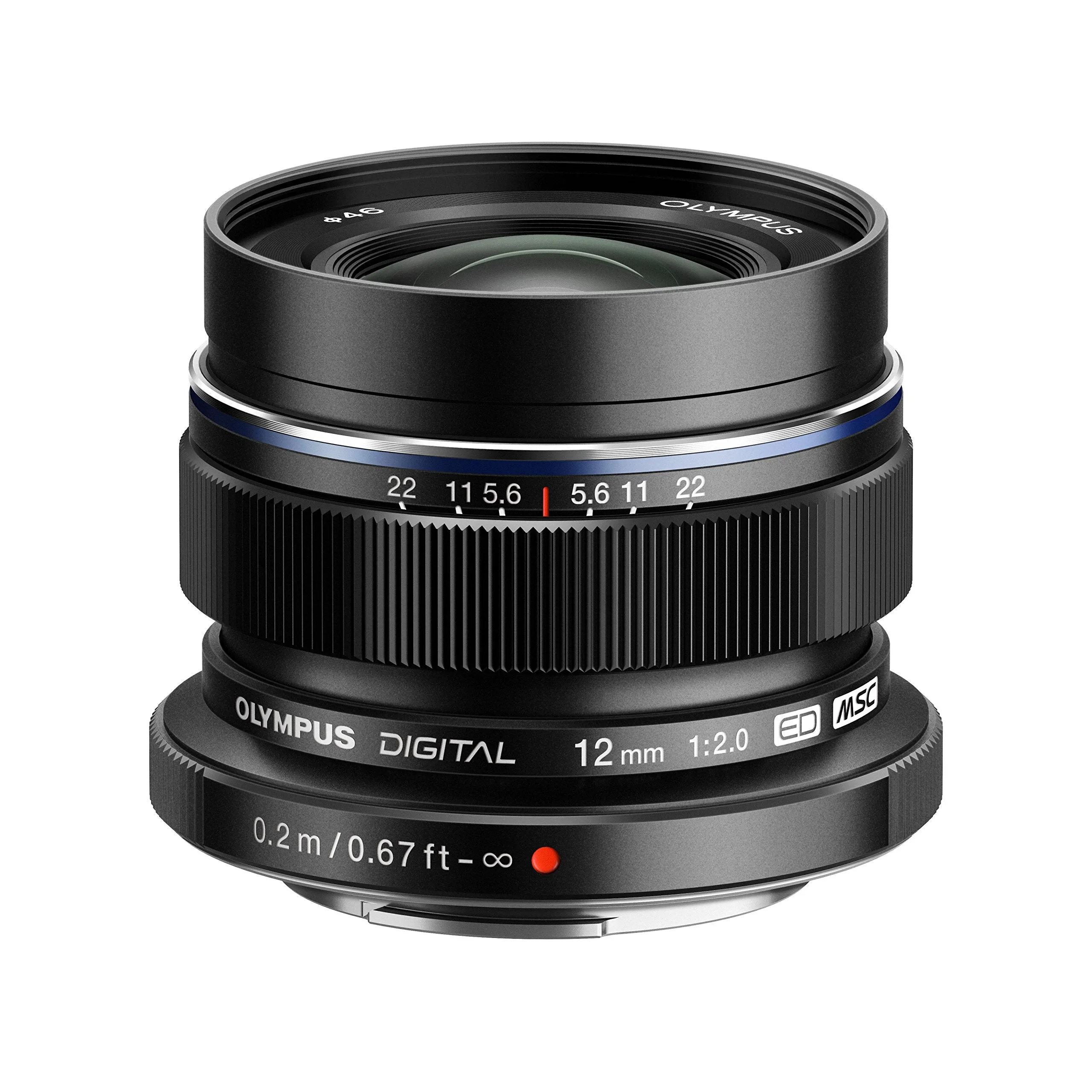 Olympus M.Zuiko Digital ED 12mm f/2 Lens (Black)