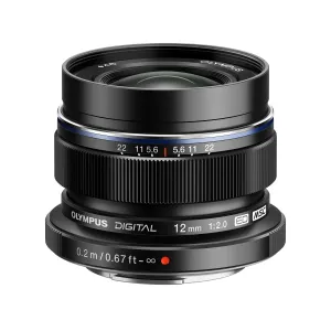 Olympus M.Zuiko Digital ED 12mm f/2 Lens (Black)