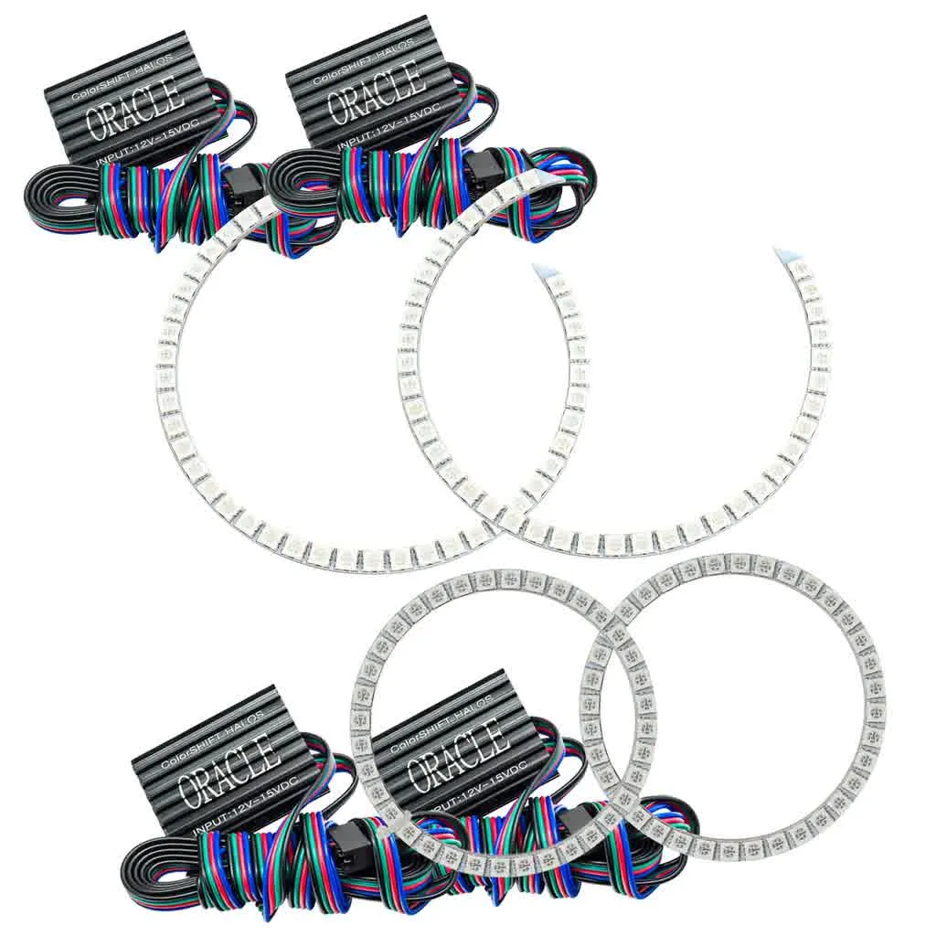 Oracle Headlight Halo Rings Mercedes C250 C300 C350 (2008-2011) Multicolored RGB LED