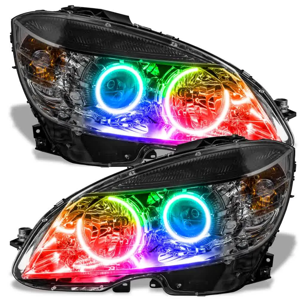 Oracle Headlight Halo Rings Mercedes C250 C300 C350 (2008-2011) Multicolored RGB LED