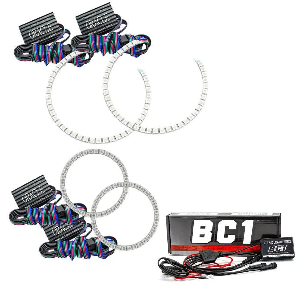 Oracle Headlight Halo Rings Mercedes C250 C300 C350 (2008-2011) Multicolored RGB LED