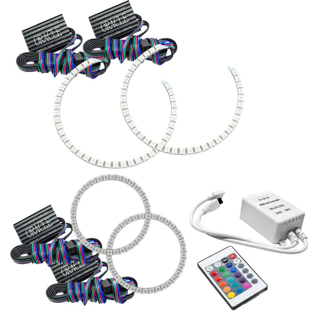 Oracle Headlight Halo Rings Mercedes C250 C300 C350 (2008-2011) Multicolored RGB LED