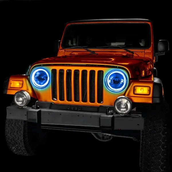 Oracle Headlight LED Halo Kit Jeep Wrangler TJ (97-06) [Waterproof - Surface Mount] Multicolored