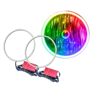 Oracle Headlight LED Halo Kit Jeep Wrangler TJ (97-06) [Waterproof - Surface Mount] Multicolored