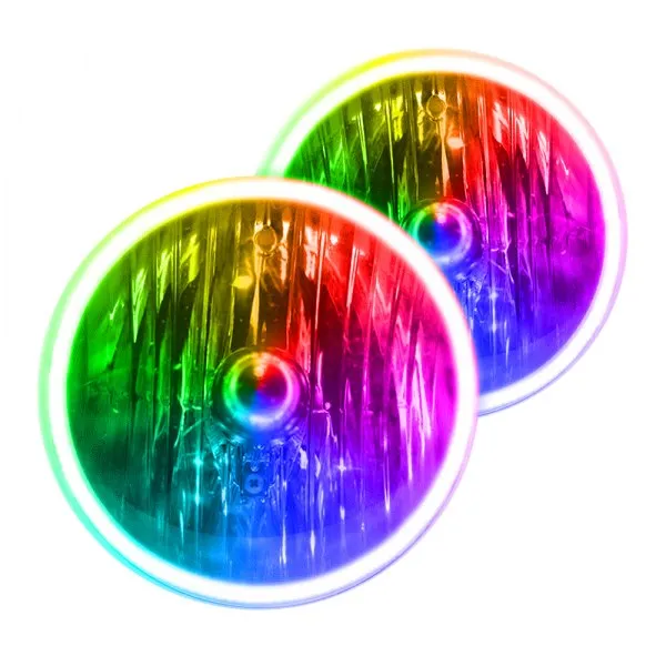 Oracle Headlight LED Halo Kit Jeep Wrangler TJ (97-06) [Waterproof - Surface Mount] Multicolored