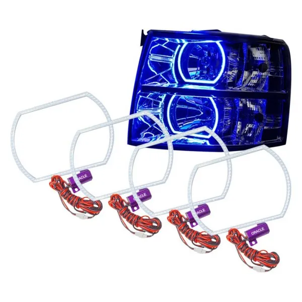 Oracle LED Headlight Halo Rings Chevy Silverado (2007-2013) [Square] Multicolored RGB