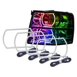 Oracle LED Headlight Halo Rings Chevy Silverado (2007-2013) [Square] Multicolored RGB