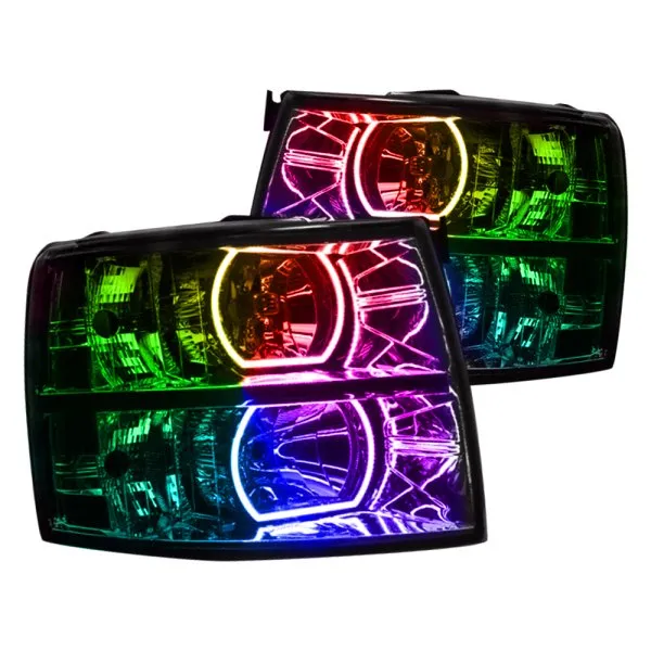 Oracle LED Headlight Halo Rings Chevy Silverado (2007-2013) [Square] Multicolored RGB