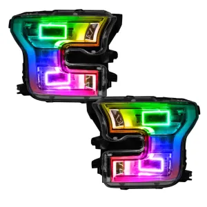 Oracle Projector Headlight LED Halo Kit Ford F150 Quad Cab (2015-2017) Multicolored
