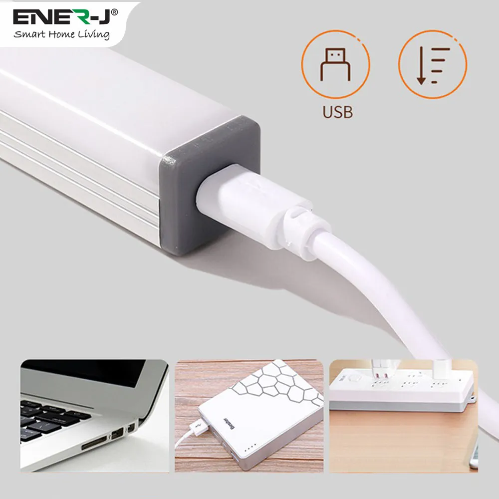 Pack of 2 Rechargeable Motion Sensor Cabinet Lights, 10 LED with 2 Switch Modes, USB Charging, for Kitchen Wardrobe Closet