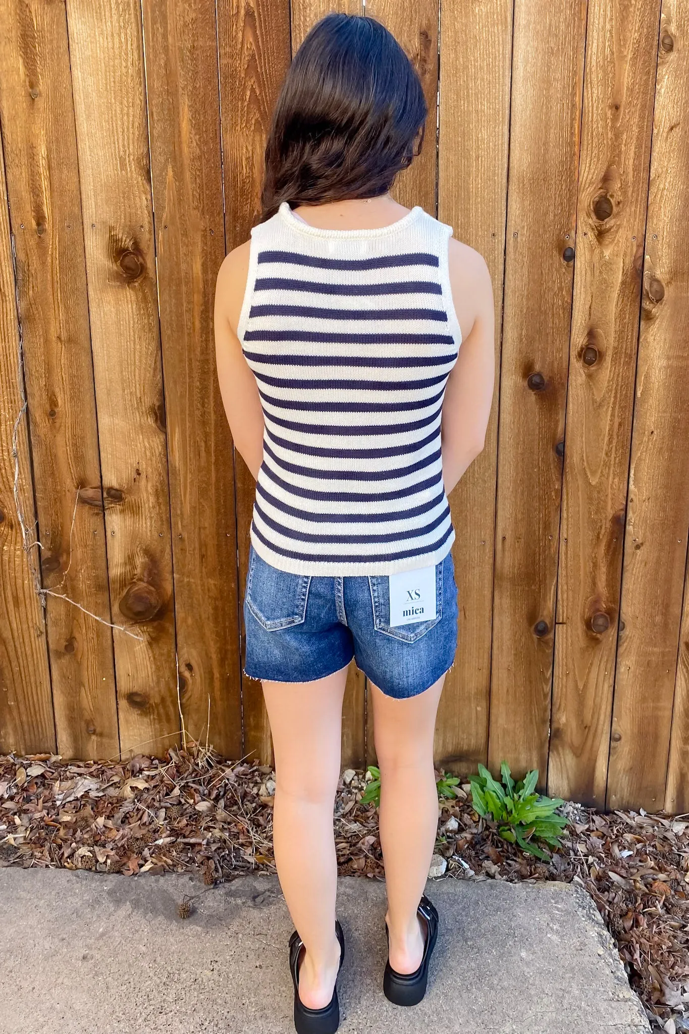 Party in The USA Navy Striped Top