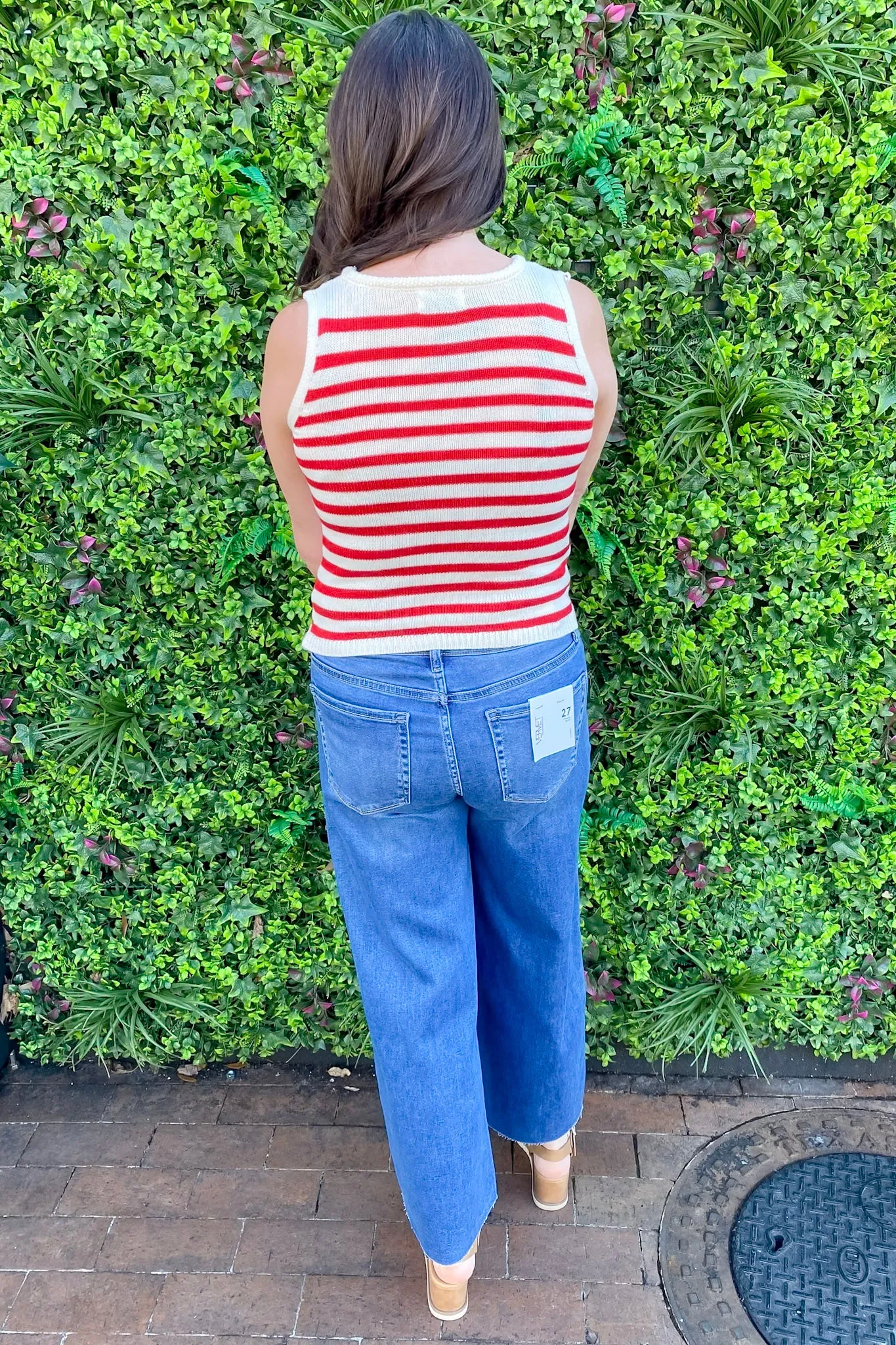 Party in The USA Red Striped Top