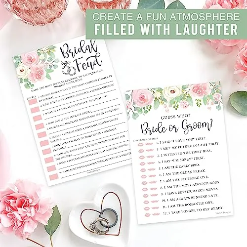 Pink Floral Bridal Shower Games