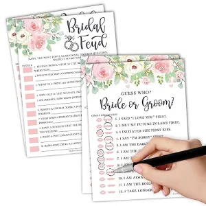 Pink Floral Bridal Shower Games