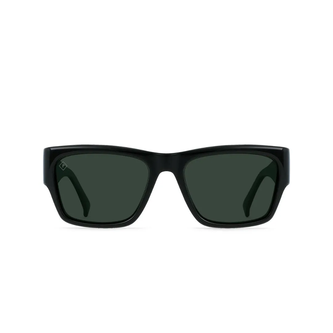 Rufio Sunglasses (Recycled Black   Green Polarized)