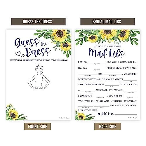 Sunflower Bridal Shower Games