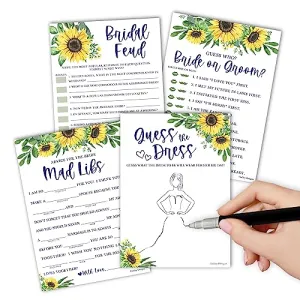 Sunflower Bridal Shower Games