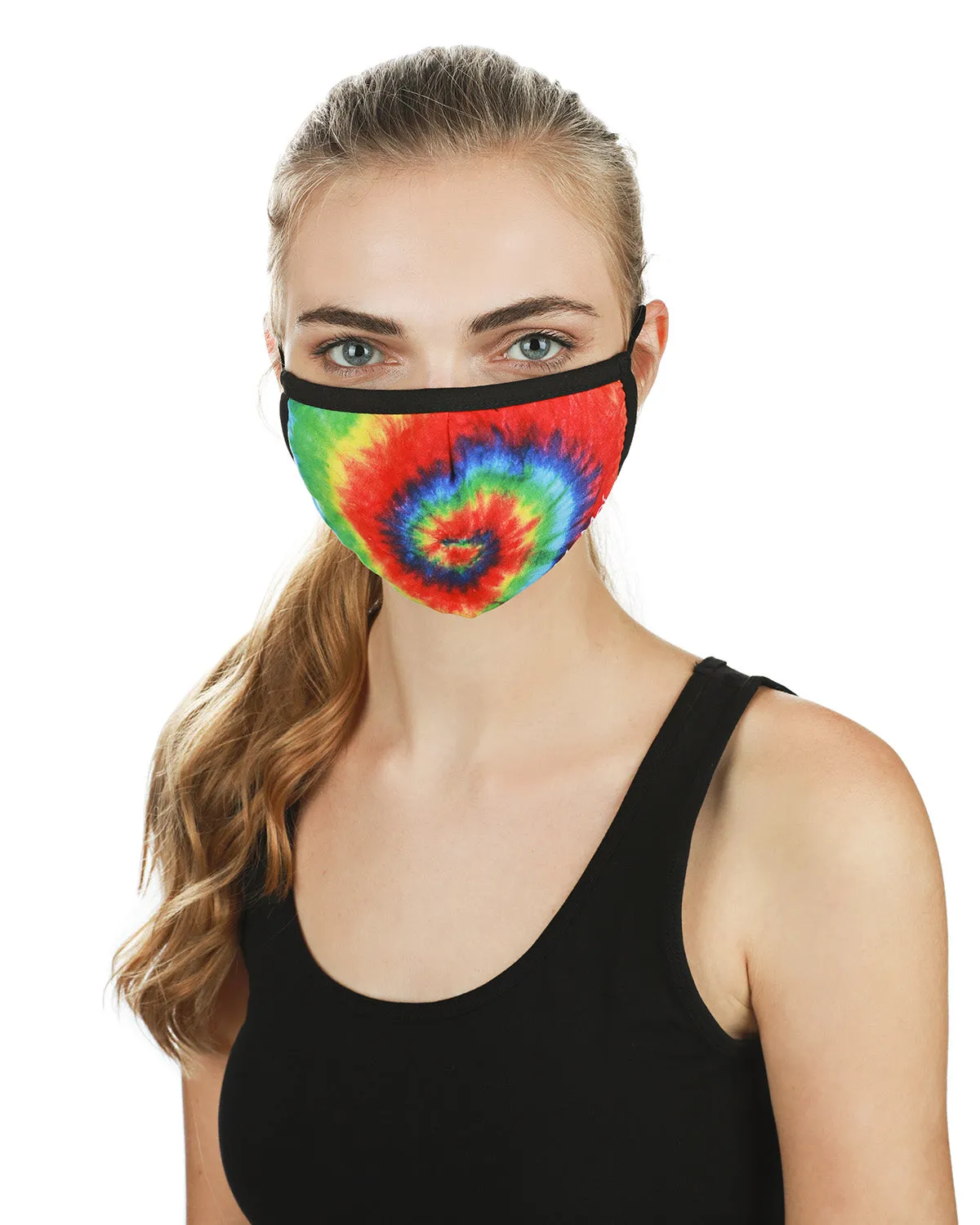 Tie Dye Fashion Face Covering with 5-Layer Filter Inserts